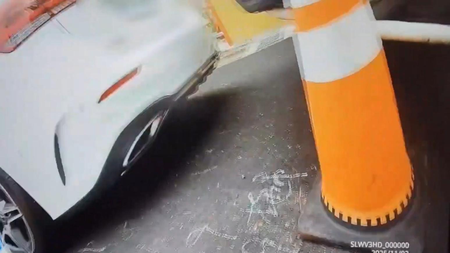 影/竹北馬路驚見「粉筆罰單」！　已5...