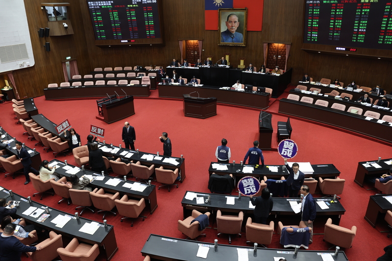 立法院會　立委投票表決議事日程草案報告事項 (圖)