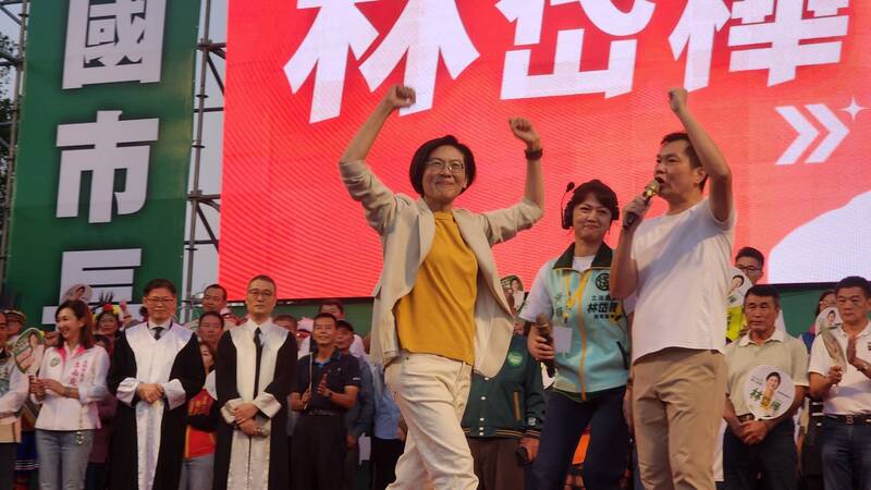 旗山造勢　林岱樺：高雄不是檢調決定 (圖)