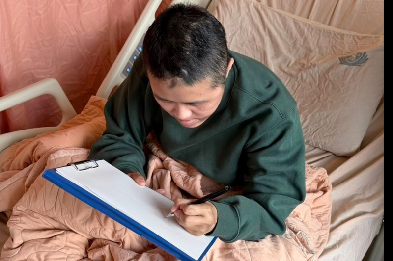 台鐵副站長一度昏迷各界集氣　親筆寫下平安 (圖)