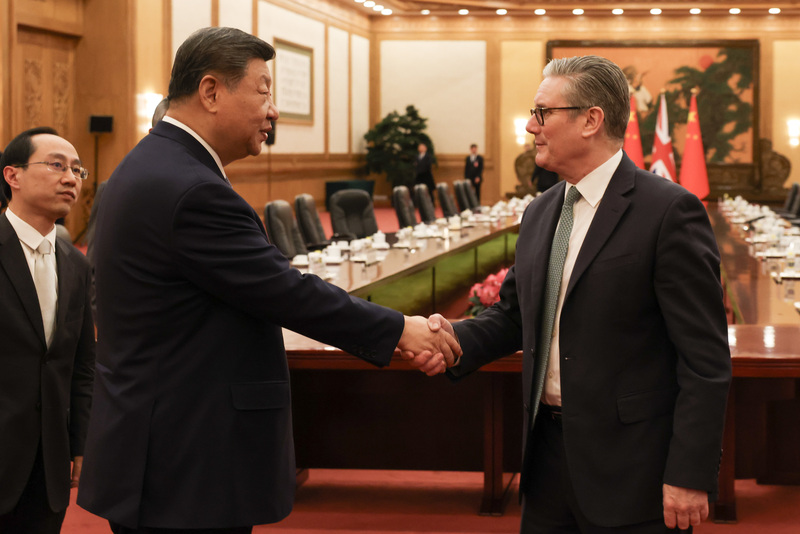 英相施凱爾與習近平北京會晤 (圖)