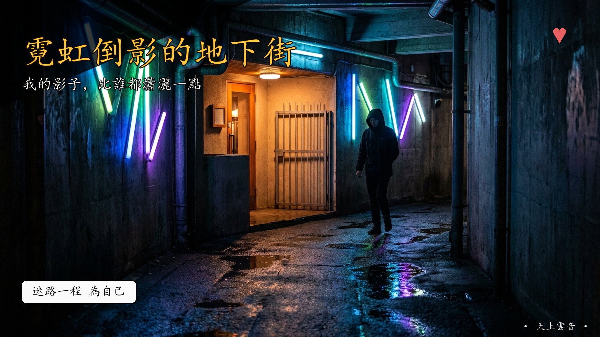 霓虹倒影的地下街封面